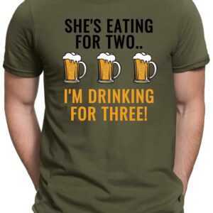 Drinking For Three - Herren Fun T-Shirt Bedruckt Small Bis 4xl Papayana