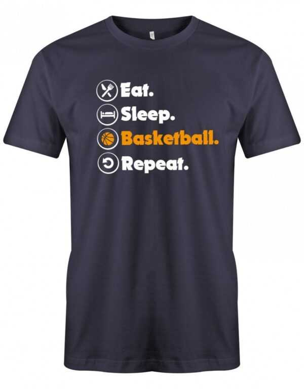 Eat Sleep Basketball Repeat - Herren T-Shirt