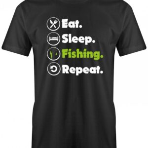 Eat Sleep Fishing Repeat - Angler Herren T-Shirt