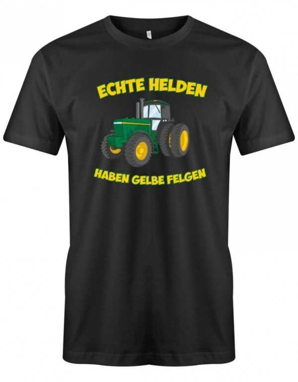 Echte Helden Haben Gelbe Felgen Landwirt Traktor - Herren T-Shirt