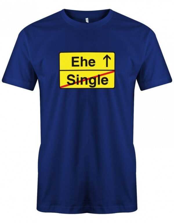 Ehe Single Verkehrsschild - Junggesellenabschied Herren T-Shirt