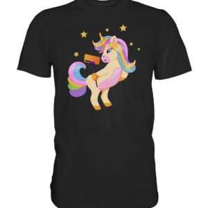 Einhorn Unicorn Einhörner Influencer Mit Selfie Stick T Shirt T-Shirt Tshirt Herren Mann Premium