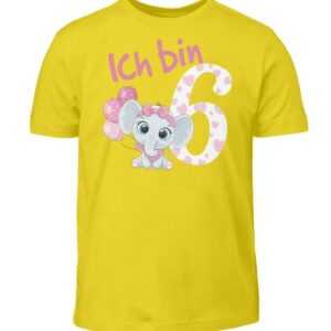 Elefant Geburtstagsshirt Kinder 6. Geburtstag Mädchen 6 Jahre T-Shirt Geschenk