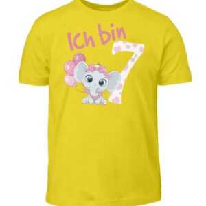 Elefant Geburtstagsshirt Kinder 7. Geburtstag Mädchen 7 Jahre T-Shirt Geschenk