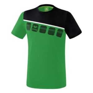 Erima 5-C T-Shirt Erwachsene smaragd/schwarz/weiß 1081905 Gr. S