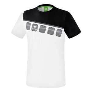 Erima 5-C T-Shirt Erwachsene weiß/schwarz/dunkelgrau 1081903 Gr. L