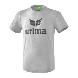 Erima Essential T-Shirt Kinder hellgrau melange/schwarz 2081941 Gr....