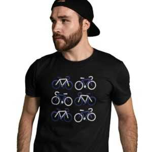 Fahhrad T-Shirt Herren Radfahren Sport Lustig Shirt Geschenk Mann Geometrisch Grafik Tshirt