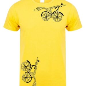 Fahrrad T-Shirt, Fuchs Auf Dem Fahrrad, Funky Herren Shirt, Biker Radsport T-Shirt
