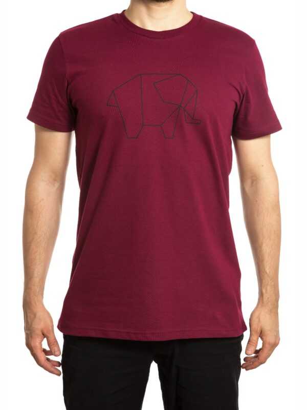 Fairtrade T-Shirt Aus Biobaumwolle, Origami Elefant Siebdruck