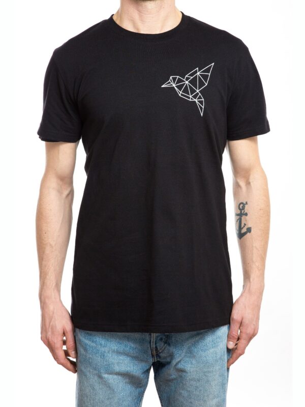 Fairtrade T-Shirt Aus Biobaumwolle, Origami Vogel Klein Siebdruck