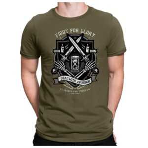 Fight For Glory - Herren Fun T-Shirt Bedruckt Small Bis 4xl Papayana