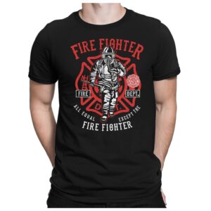 Firefighter - Herren Fun T-Shirt Bedruckt Small Bis 4xl Papayana