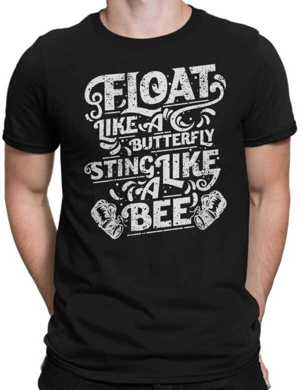 Float Like A Butterfly Sting Bee - Herren Fun T-Shirt Bedruckt Small Bis 4xl Papayana