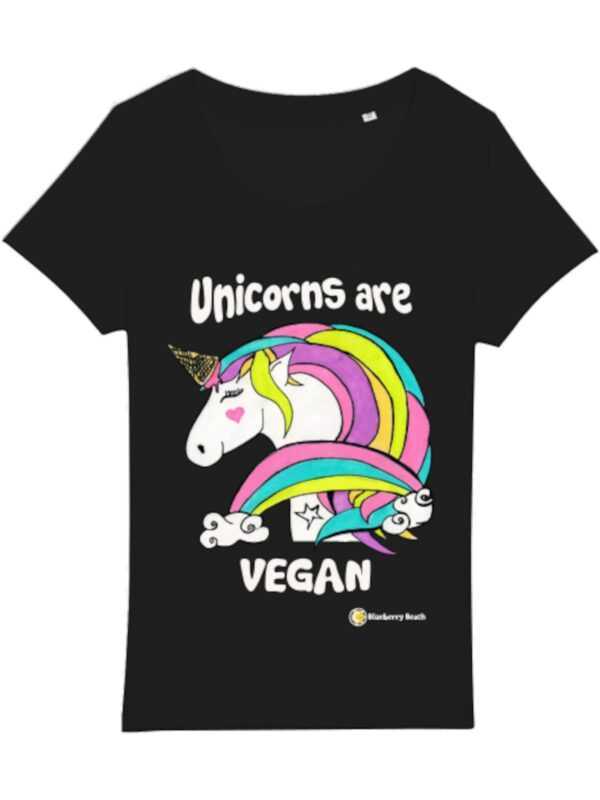 Frauen T-Shirt Aus Bio-Baumwolle - Unicorns Are Vegan