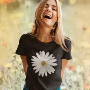 Gänseblümchen T-Shirt, Boho Shirt, Wildblumen-Shirt, Blumen T-Shirt Geschenk, Geschenk Für Schwester, Sommer Frauen-Shirt