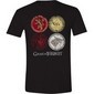 Game of Thrones - House Crests - Herren T-Shirt - Schwarz - Größe M