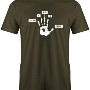Gamer Handabdruck - Gaming Herren T-Shirt