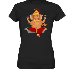 Ganesha Ganapathi Ganapati Vinayaka Hinduismus Hindu Gott Elefant T-Shirt T Shirt Tshirt Damen Frauen Premium