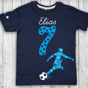 Geburtstagsshirt Fussball Shirt Geburtstag | Zahlenshirt Fußball T-Shirt Junge Mädchen Kinder| Hobby Fussball