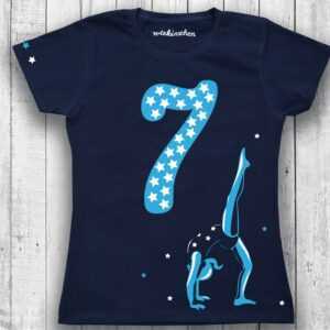 Geburtstagsshirt Turnerin T-Shirt Geburtstag Mit Alter Und Name | Geschenk Mädchen Turnsport Gymnastik Tanz Shirt