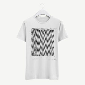 Glitch Shirt, Bio-Baumwolle Grafik-T-Shirt, Hand Siebdruck, Abstrakte Design T-Shirt