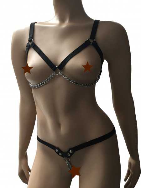 Gummiriemen Bikini mit Schmuck Kette