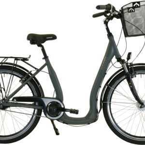 HAWK Bikes Cityrad HAWK City Comfort Deluxe Plus Grey, 7 Gang, Shimano, Nexus Schaltwerk
