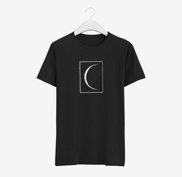 Halbmond Shirt Für Männer, Siebdruck Shirt, Bio Baumwolle Grafik T-Shirt