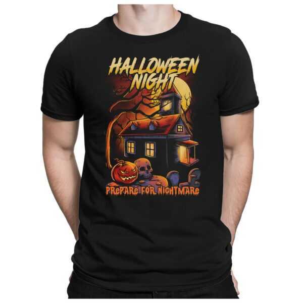 Halloween Night House - Herren Fun T-Shirt Bedruckt Small Bis 4xl Papayana