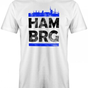 Hamburg Skyline Ham Brg - Herren T-Shirt