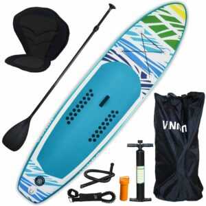Hengda SUP Board,Surfboard Aufblasbar Stand Up paddle 320cm, Rucksack - Paddling Board Grün und weiß Mit Sitz - Grün