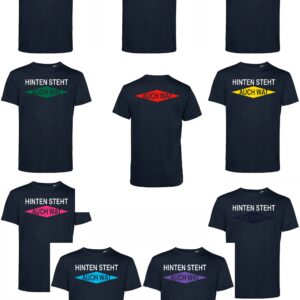 Herren Shirt | Sprüche Navy Blue T Männer T-Shirt Hinten Steht Auch Wat 100% Bio Baumwolle Kurzarm
