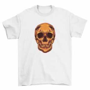 Herren T-Shirt -Burning Skull in weiss L (50)