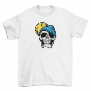 Herren T-Shirt -Cool Skull in weiss L (50)
