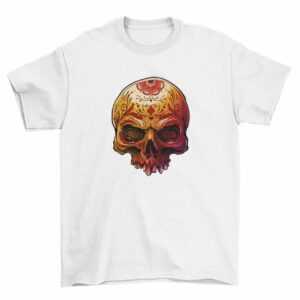 Herren T-Shirt -Skull ornate in weiss L (50)