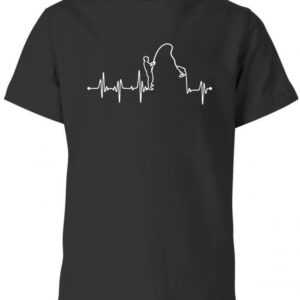 Herzschlag Angeln - Ekg Angler Kinder T-Shirt