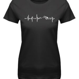 Herzschlag Berge - Ekg Damen T-Shirt
