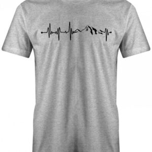 Herzschlag Berge - Ekg Herren T-Shirt