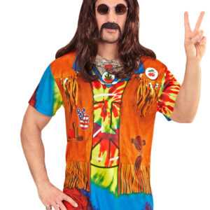 Hippie Mann T-Shirt für Fasching M/L