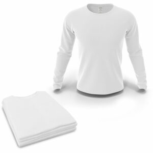 Hochwertiges Langarm T-Shirt L 100% Baumwolle 5er-Pack von RODOPI in Weiß Longsleeve Rundhals Trocknergeeignet