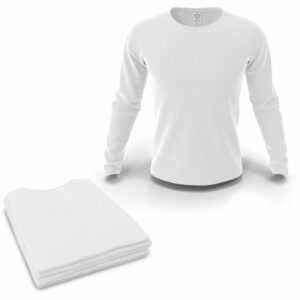 Hochwertiges Langarm T-Shirt S 100% Baumwolle 5er-Pack von RODOPI in Weiß Longsleeve Rundhals Trocknergeeignet
