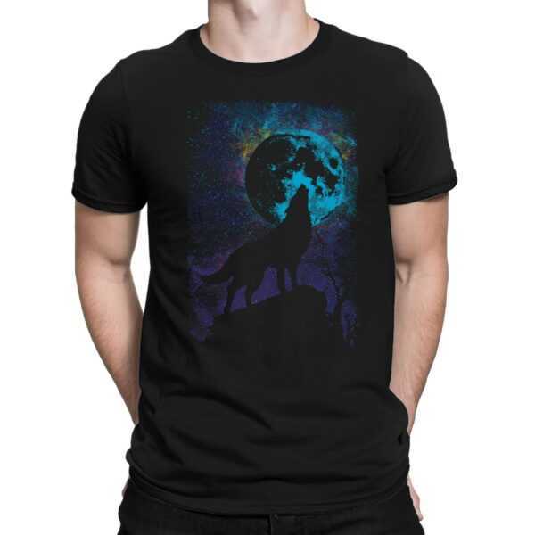 Howling Wolf - Herren Fun T-Shirt Bedruckt Small Bis 4xl Papayana