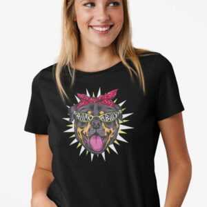 Hund T-Shirt Damen Alternativ Shirt Rockabilly