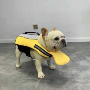 Hunde-Schwimmweste Pet Pitbull-Badeanzug Pitbull-Badeanzug acht Mops-Teddy kleine und mittlere Hunde spielen Wasserschwimmring L (Brust 62-92', Hals