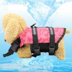 Hundeschwimmweste mit reflektierenden Paspeln, verstellbare Hundeschwimmweste Ripstop Dog Lifesaver Pet Life Preserver mit hohem Auftrieb, Badeanzug