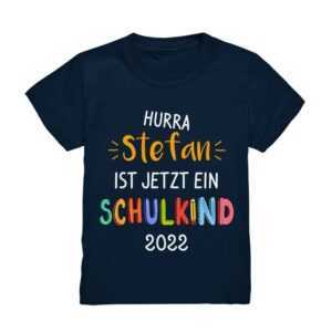 Hurra Schulkind T-Shirt Einschulung Schulanfänger Geschenk Shirt Outfit Name Personalisiert Wunschname 2022 Jungen Mädchen Geschenkidee