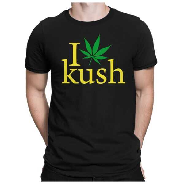 I Love Kush Black - Herren Fun T-Shirt Bedruckt Small Bis 4xl Papayana