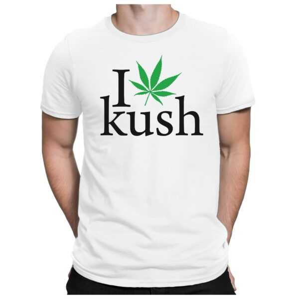 I Love Kush - Herren Fun T-Shirt Bedruckt Small Bis 4xl Papayana