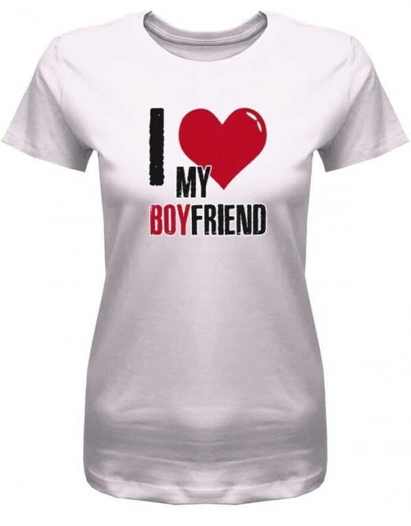 I Love My Boyfriend - Partner Damen T-Shirt